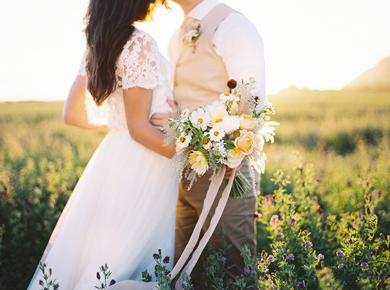 Golden hour late summer farmhouse wedding inspiration