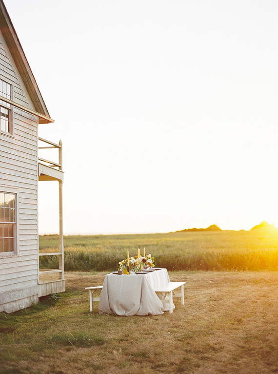 Golden hour late summer farmhouse wedding inspiration