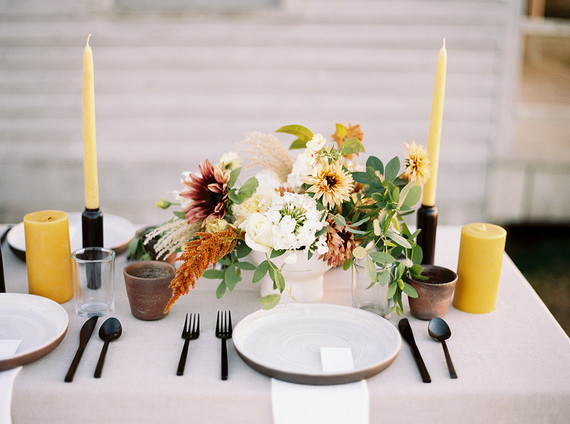 Golden hour late summer farmhouse wedding inspiration