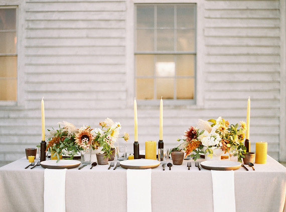 Golden hour late summer farmhouse wedding inspiration
