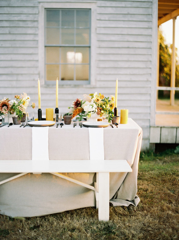 Golden hour late summer farmhouse wedding inspiration