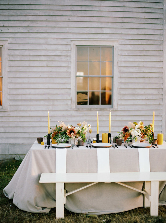 Golden hour late summer farmhouse wedding inspiration