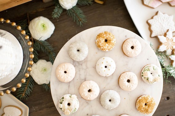 Feminine winter wonderland 1st birthday party Inspiration