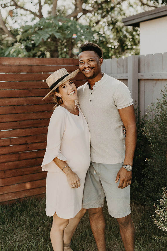 Winter backyard baby shower