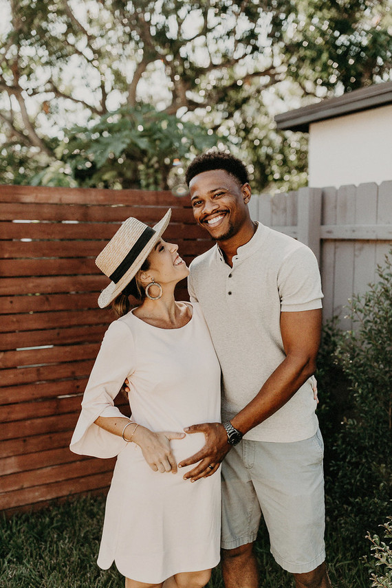 Winter backyard baby shower