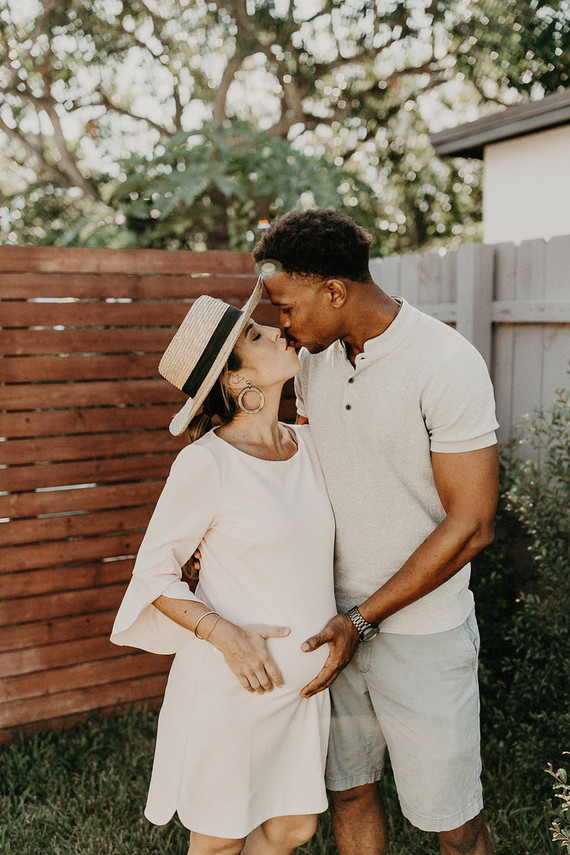 Winter backyard baby shower