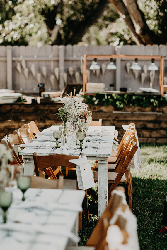 Winter backyard baby shower