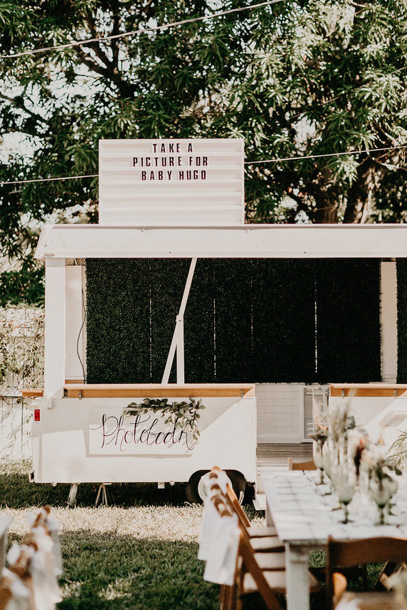 Winter backyard baby shower