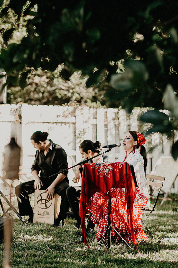 Winter backyard baby shower