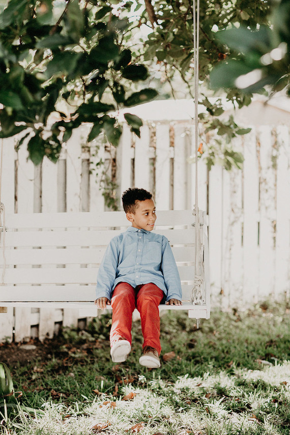 Winter backyard baby shower