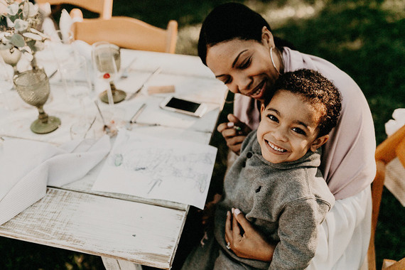 Winter backyard baby shower