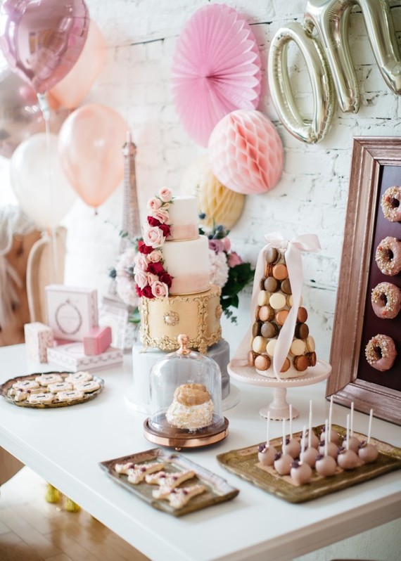 French flower market inspired 1st birthday party Inspiration