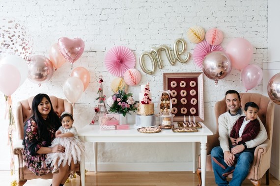 French flower market inspired 1st birthday party