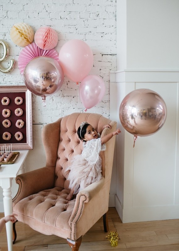 French flower market inspired 1st birthday party Inspiration