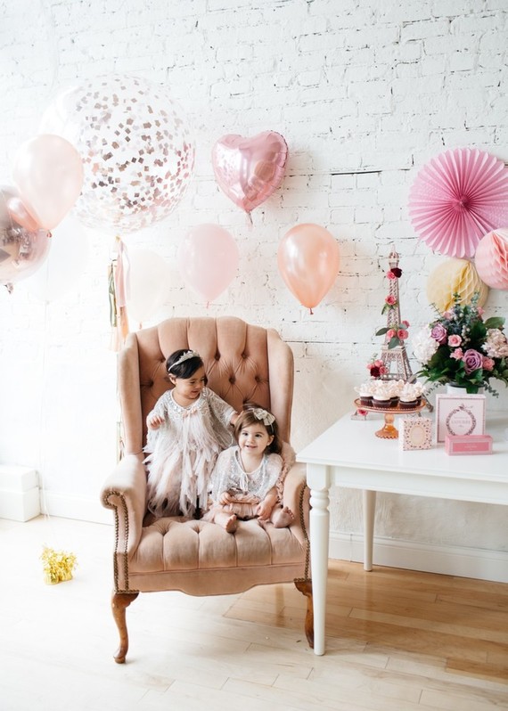 French flower market inspired 1st birthday party
