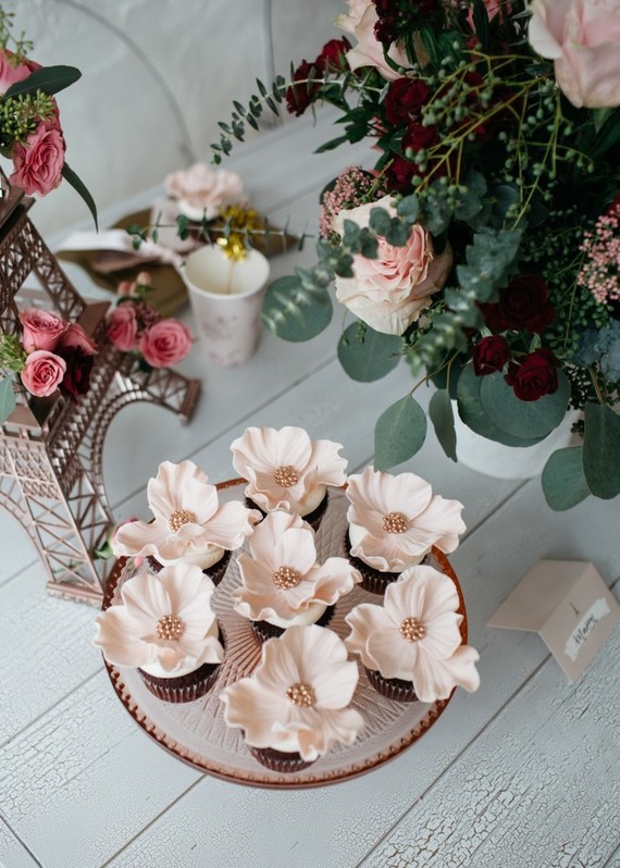 French flower market inspired 1st birthday party