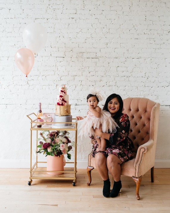 French flower market inspired 1st birthday party