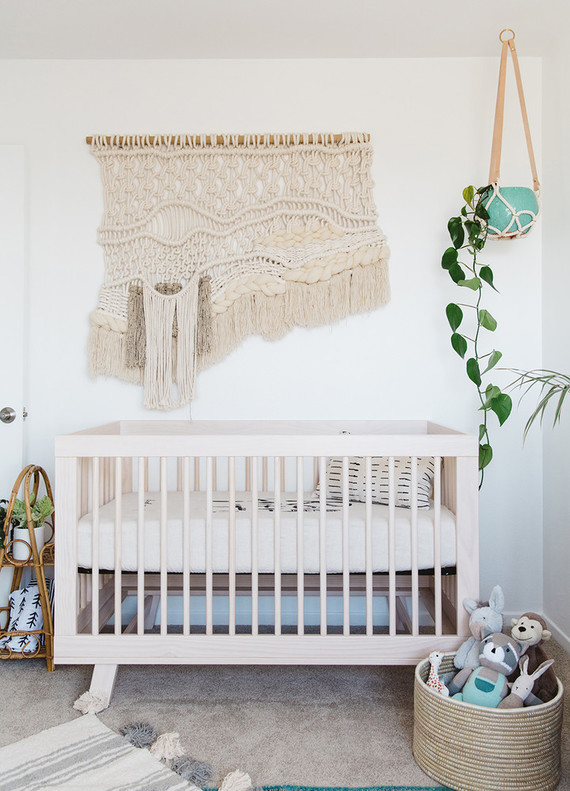 Modern boho boy's nursery