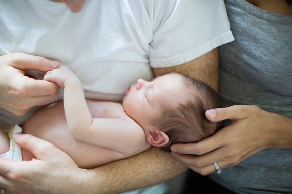 Casual Echo Park newborn photos by Amanda Gallant