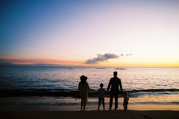 Sunset wedding portraits