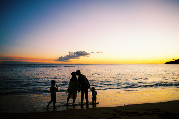 Sunset wedding portraits