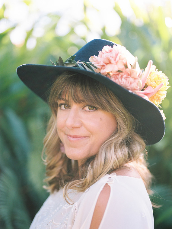 Florals on Hat