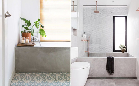 concrete bathrooms Inspiration