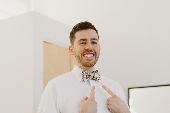 Modern same sex wedding at Foreign Cinema in San Francisco