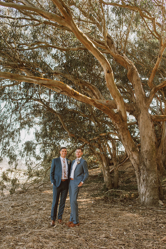Modern same sex wedding at Foreign Cinema in San Francisco