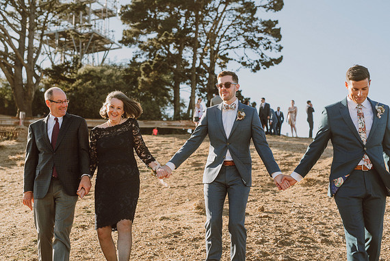 Modern same sex wedding at Foreign Cinema in San Francisco