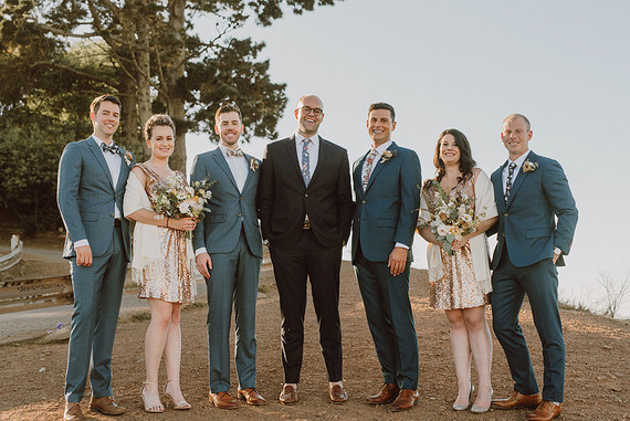 Modern same sex wedding at Foreign Cinema in San Francisco