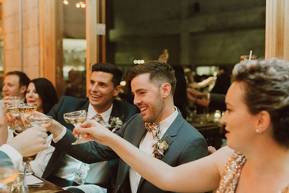 Modern same sex wedding at Foreign Cinema in San Francisco