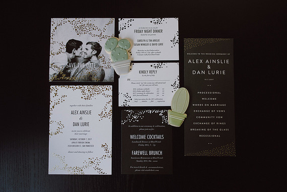 Modern same sex wedding at Foreign Cinema in San Francisco