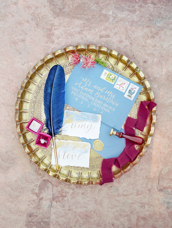 Jewel Tone garden wedding editorial at Eden Gardens