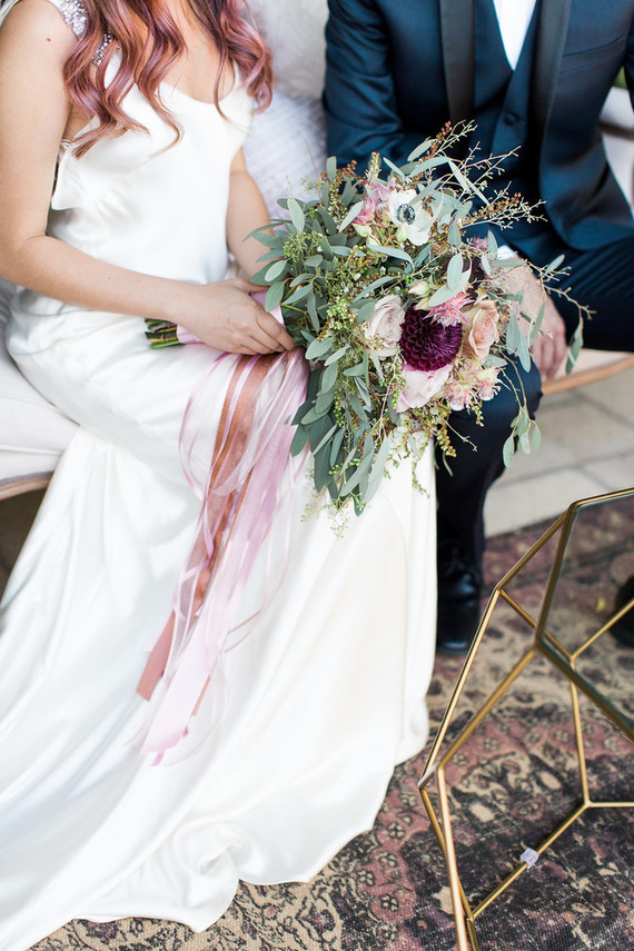 Jewel Tone garden wedding editorial at Eden Gardens