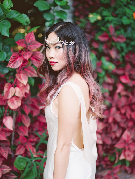 Jewel Tone garden wedding editorial at Eden Gardens