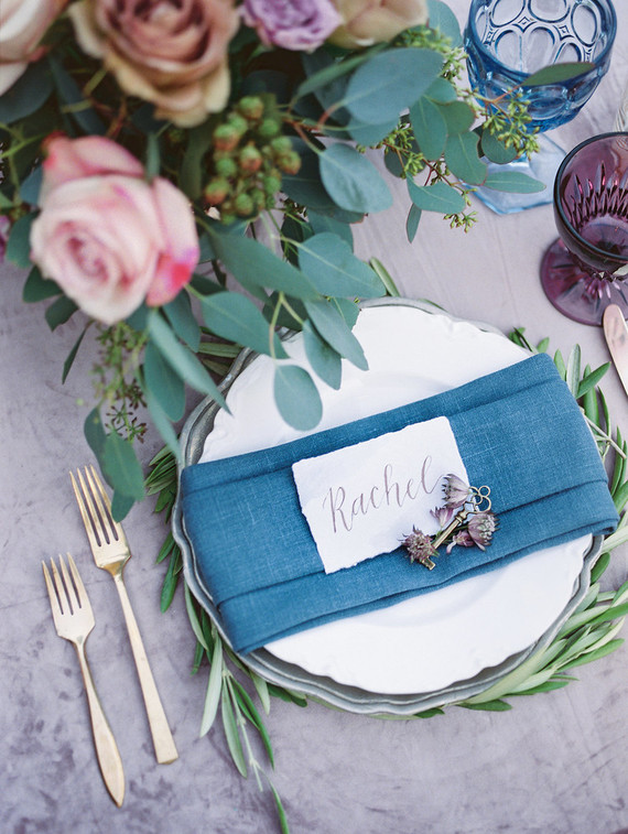 Jewel Tone garden wedding editorial at Eden Gardens