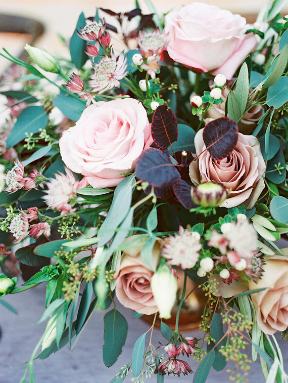 Jewel Tone garden wedding editorial at Eden Gardens