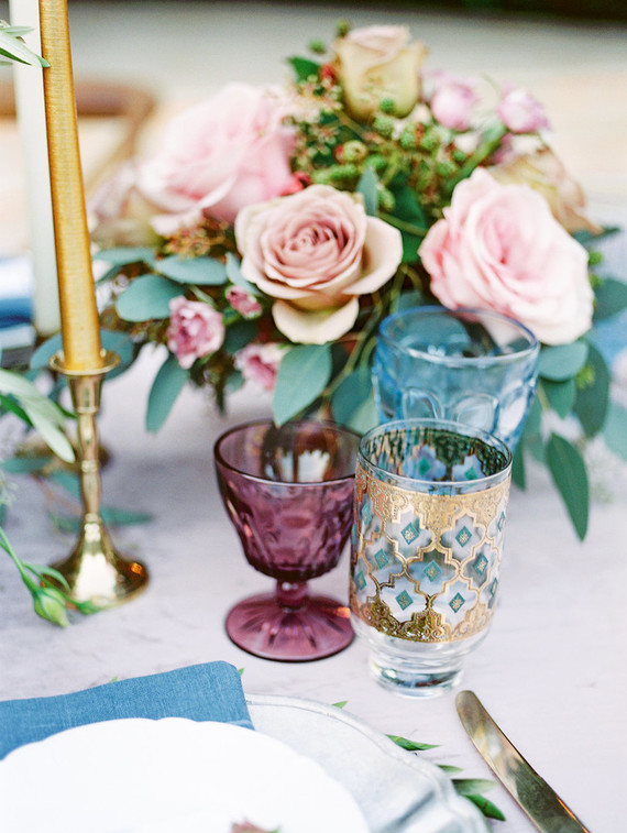 Jewel Tone garden wedding editorial at Eden Gardens