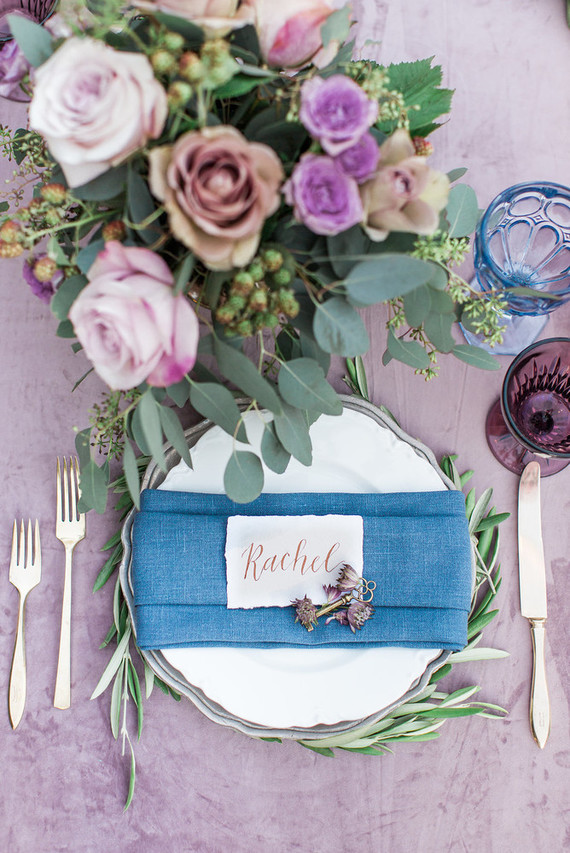 Jewel Tone garden wedding editorial at Eden Gardens