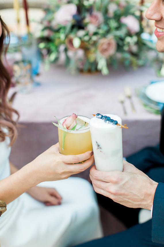 Jewel Tone garden wedding editorial at Eden Gardens