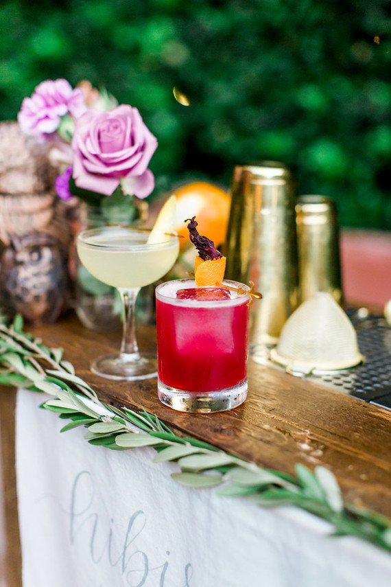 Jewel Tone garden wedding editorial at Eden Gardens