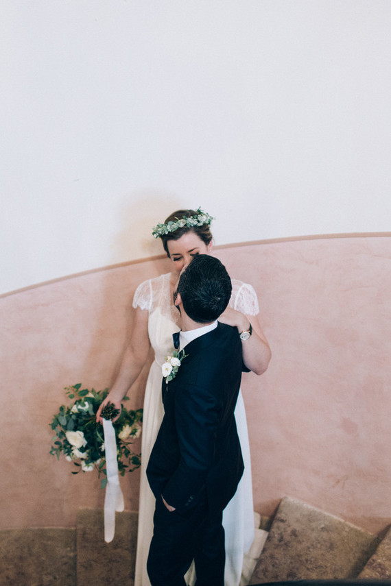 Intimate winter wedding at Chateau de Montplaisant in France