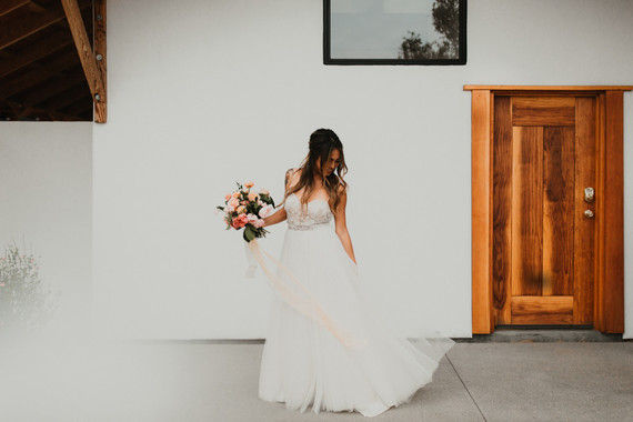 Sunset desert wedding at The Ruin Venue in Joshua Tree