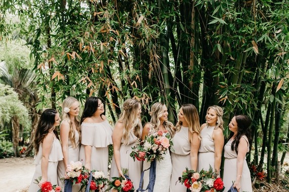 Modern tropical wedding at the San Diego Botanic Garden