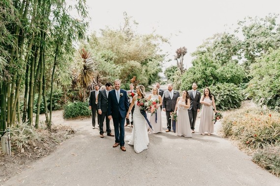 Modern tropical wedding at the San Diego Botanic Garden