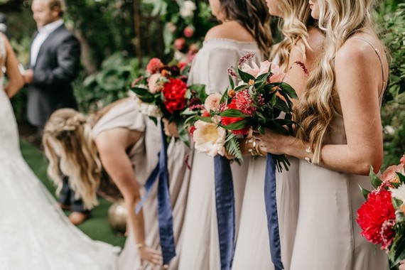 Modern tropical wedding at the San Diego Botanic Garden