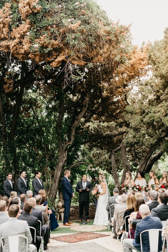 Modern tropical wedding at the San Diego Botanic Garden