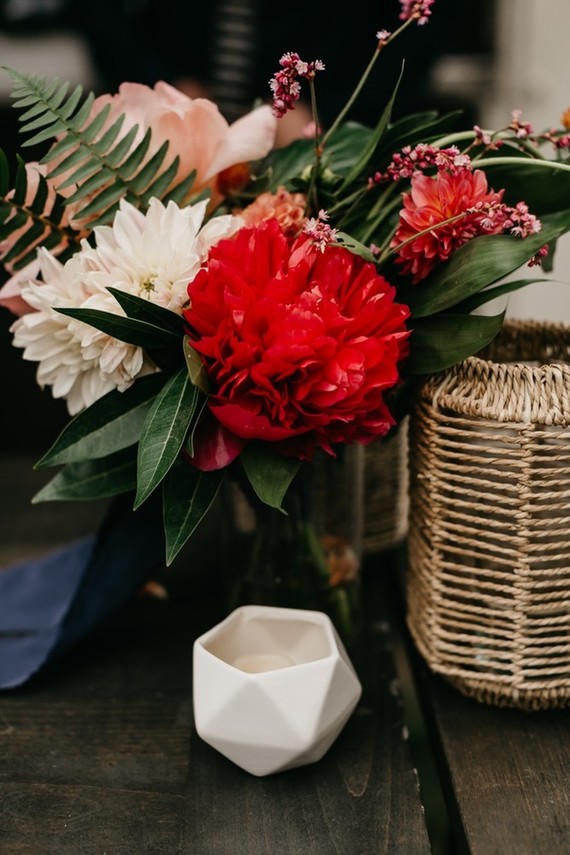 Modern tropical wedding at the San Diego Botanic Garden