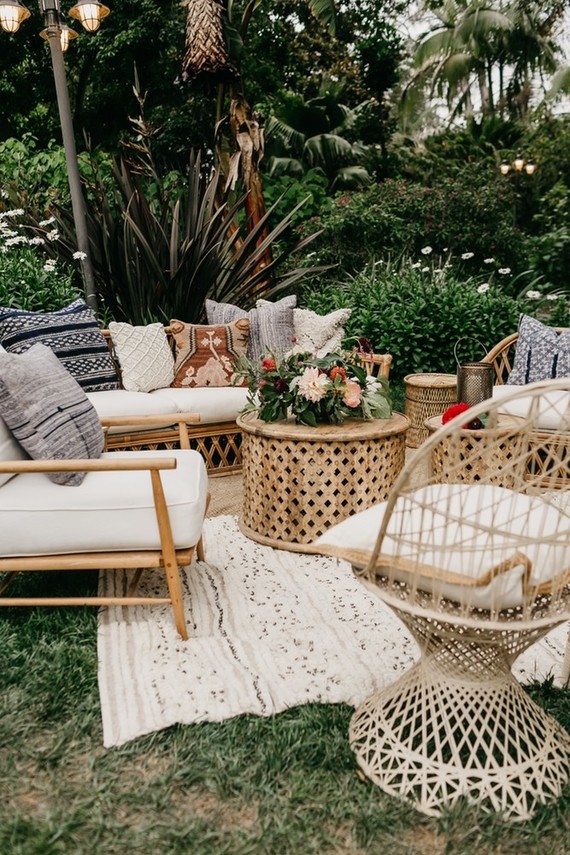 Modern tropical wedding at the San Diego Botanic Garden